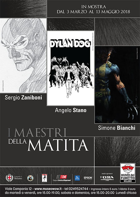 i maestri della matita lyra fila lapis e affini simone bianchi spazio wow milano museo del fumetto eventi a milano ilaria rebecchi creativity stories & news creatività italiana creativi italiani angelo stano fumetto dylan dog fumettista disegnatore martoz masterclass fumetto illustrazione italiana